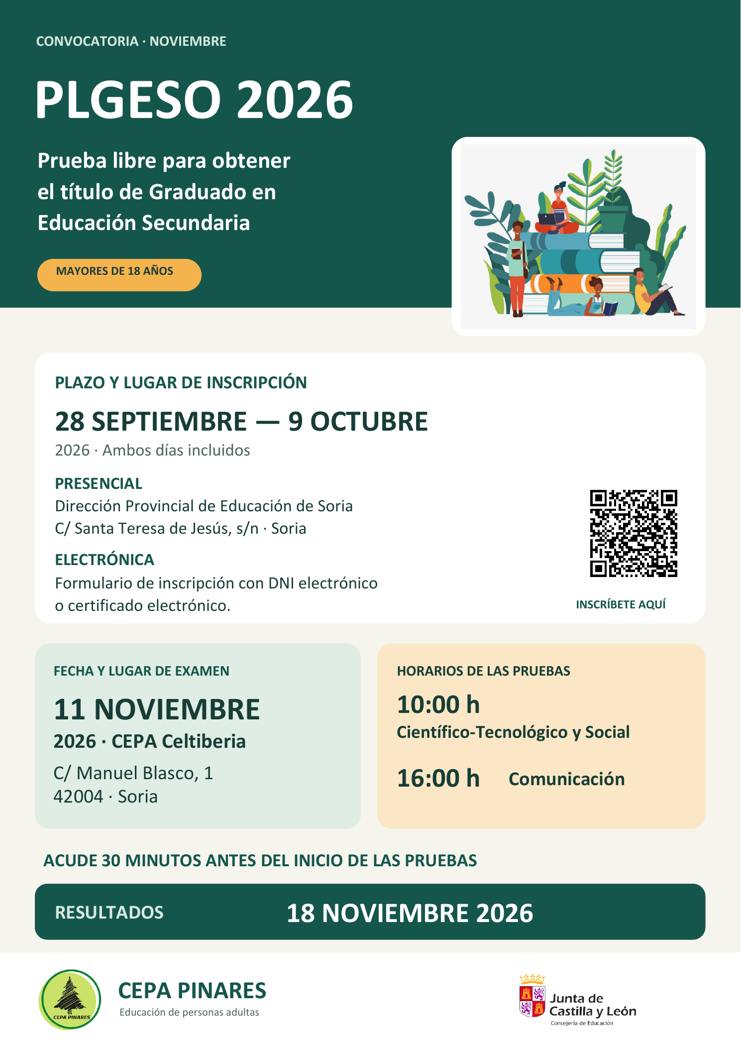 Cartel de convocatoria PLGESO noviembre 2026